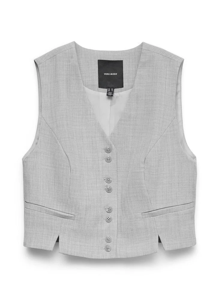 Vero Moda  VMCASSIDY Sleeveless Slit Waistcoat for Women | Best Price UAE