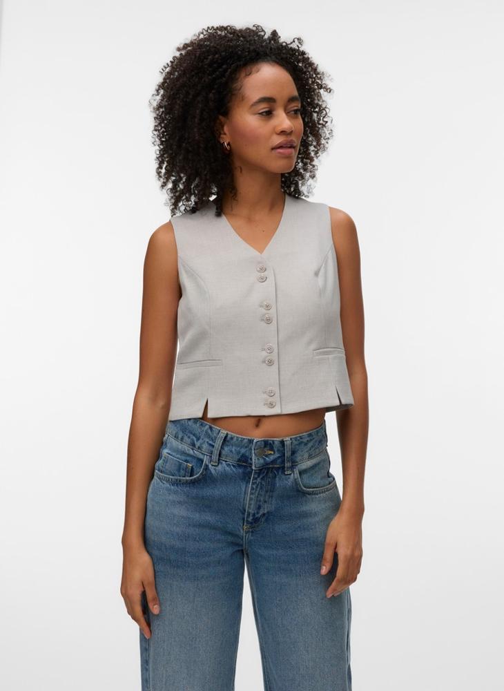 VERO MODA VMCASSIDY Sleeveless Slit Waistcoat - Image 1