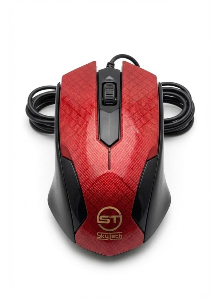 Sky Tech USB Mouse Backing Sky tech ST2 red - Image 4