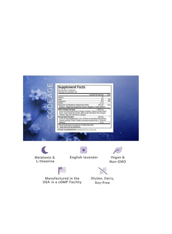 Codeage Multi Collagen Protein Beauty Night 150 Capsules - Image 3