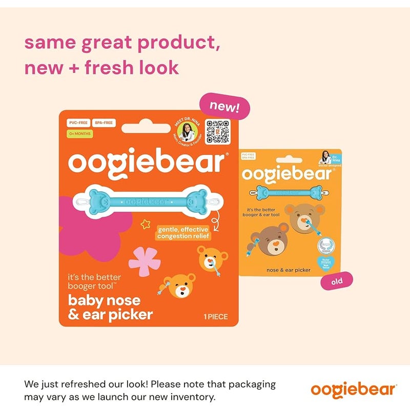 oogiebear Baby Nose Cleaner & Ear Wax Removal Tool - Safe Booger & Earwax Removal for Newborns, Infants, Toddlers - Dual-Ended - Essential Baby Stuff - Image 2