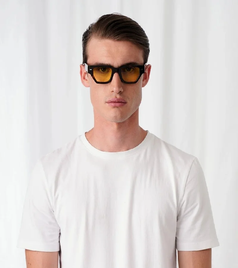 Explicit Poets Explicit Poets Unisex DYLAN Tortoise - Yellow Stylish Sunglasses, A10EP6