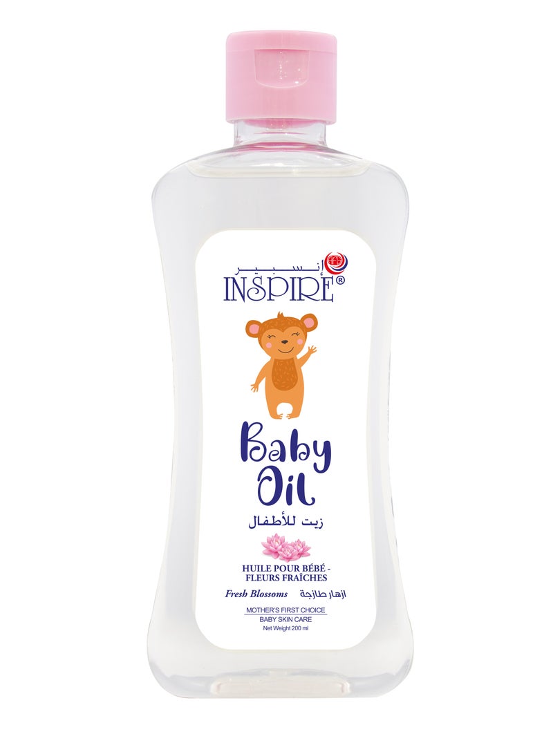 Inspire Baby Oil with Fresh Blossom 200ml