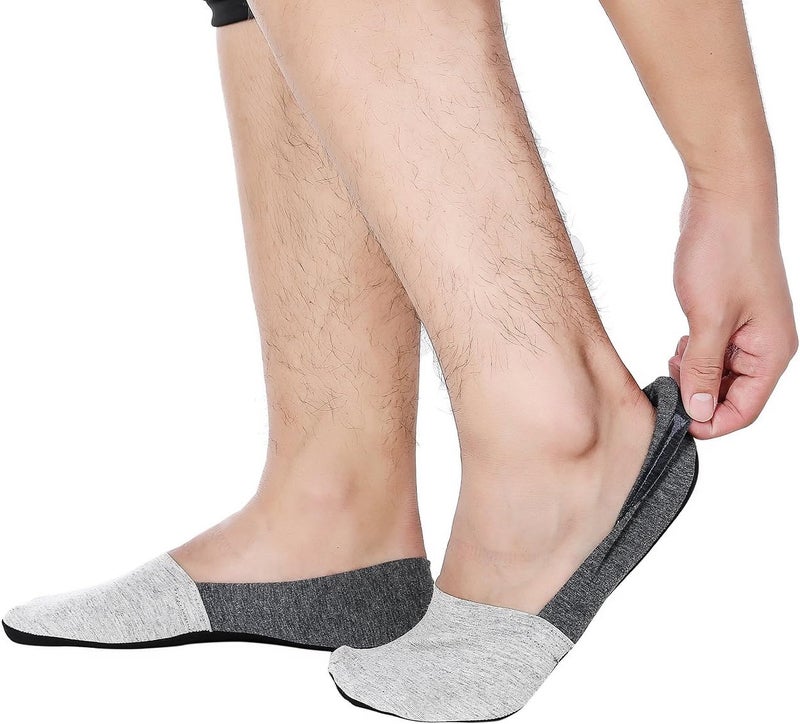 JOULLI Mens No Show Socks Non-Slip Grips Casual Low Cut Boat Sock 6 Pack - Image 4