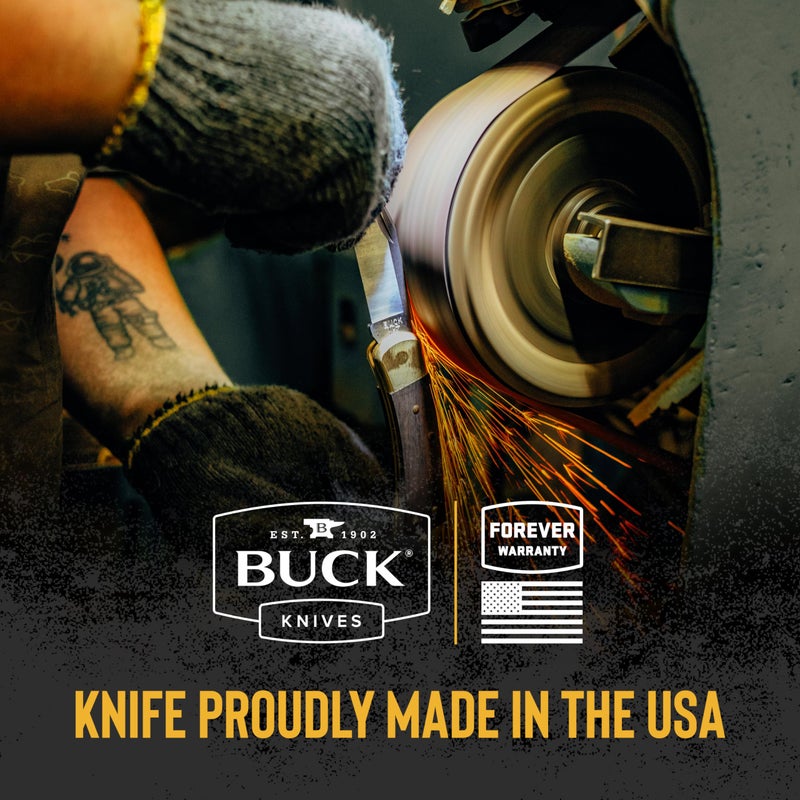 Buck Knives 110 Slim Select Lockback Pocket Knife with Thumb Studs and Removable/Reversible Deep Carry Pocket Clip, 3-3/4" 420HC Blade - Image 4
