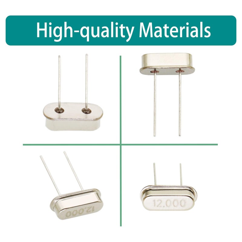 Raogoodcx 200PCS 10Value Crystal Oscillator Resonators Assortment Kit 4 MHz, 6 MHz, 6.5536MHz，8 MHz, 10 MHz, 12 MHz, 16 MHz, 20 MHz, 24 MHz, 27.145 MHz - Image 3