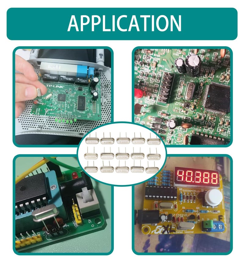Raogoodcx 200PCS 10Value Crystal Oscillator Resonators Assortment Kit 4 MHz, 6 MHz, 6.5536MHz，8 MHz, 10 MHz, 12 MHz, 16 MHz, 20 MHz, 24 MHz, 27.145 MHz - Image 5