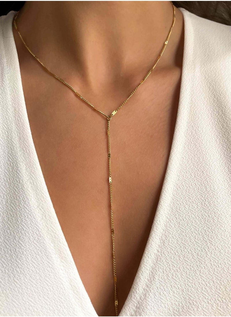 Clé de Lune - Long Thin Elegant Necklace - Image 1