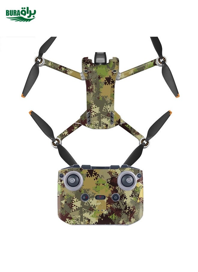 BURAQ Full Surround Style Waterproof  Sticker For DJI Mini 3 Pro RC-N1 Ordinary Version(Mn3-05)  - Image 1