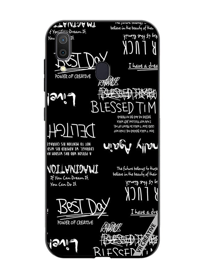 VR CREATIVE Protective Case Cover For Samsung Galaxy A30 Allography And Lettering Black Design Multicolour - Image 1