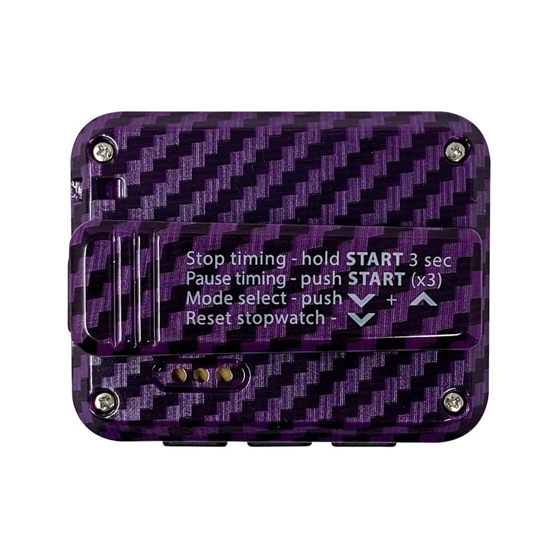 Gymboss Charge Interval Timer and Stopwatch & Watchstrap - Bundle (Carbon Purple) - Image 3