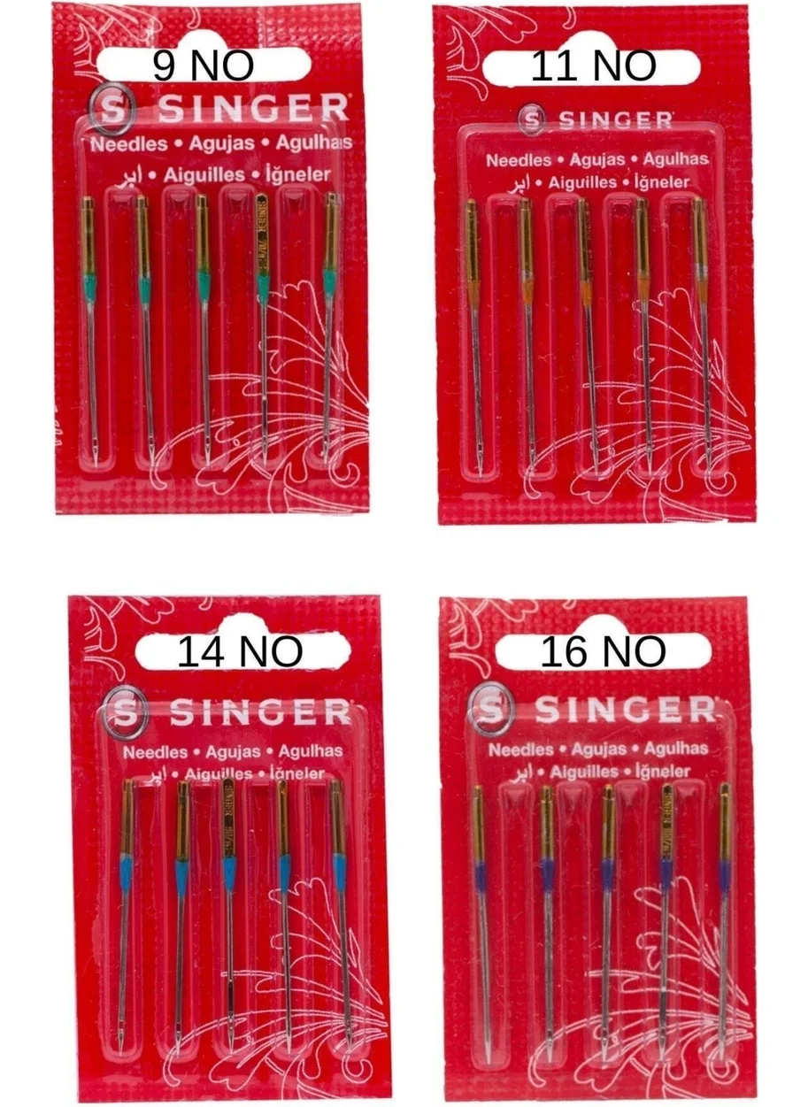 سينجر Home Sewing Machine Needle 9 11 14 16 Number