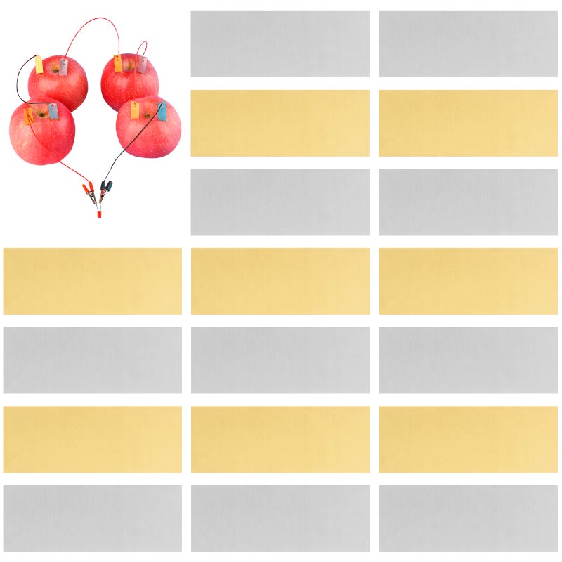 Zinc Sheets for Fruit Battery Experiments, Copper Zinc Electrodes for Science Learning - Image 1