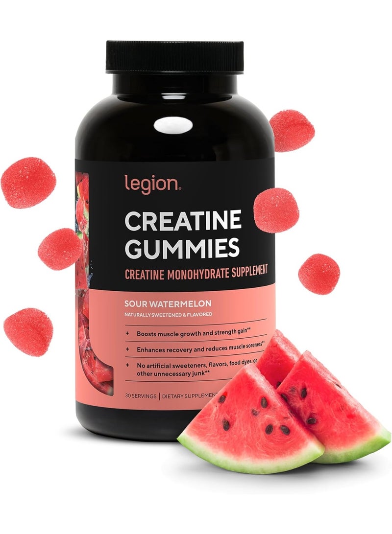 Legion Power your workouts with Legion Athletics Creatine Gummies. Each serving provides 5000mg creatine monohydrate in delicious sugar-free Sour Watermelon gummies. Vegan-friendly, Non-GMO, and gluten-free. - Image 1