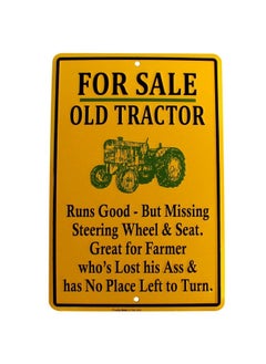 TG TG,LLC Treasure Gurus for Sale Old Tractor Funny Metal Sign US Made Novelty Garage Shop Bar Wall Decor 