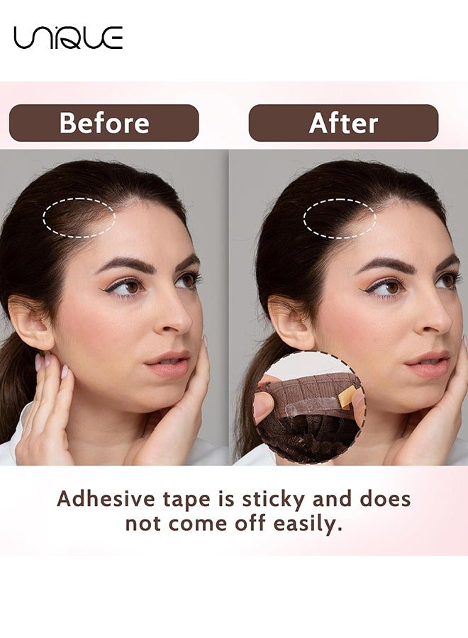 Unique 120 Pieces Hair Extension Tape, Double Sided Hair Extension Tape,  Adhesive Replacement Tape for Hair Extensions, Hair Extension Replacement Tape, Wig Strap Beauty Tools (Khaki) - Image 4