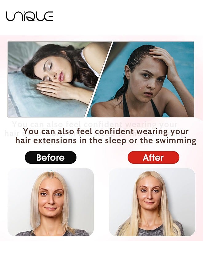 Unique 120 Pieces Hair Extension Tape, Double Sided Hair Extension Tape,  Adhesive Replacement Tape for Hair Extensions, Hair Extension Replacement Tape, Wig Strap Beauty Tools (Khaki) - Image 5