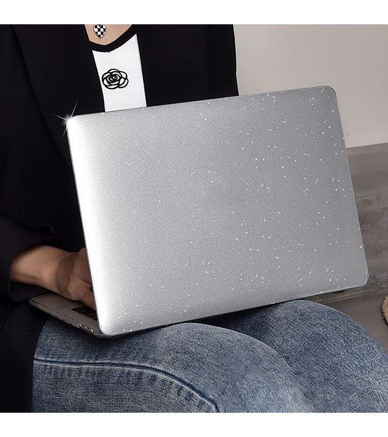 Glitter Black Laptop Cover Compatible With MacBook Pro 14 Inch 2023 2021 - Image 1