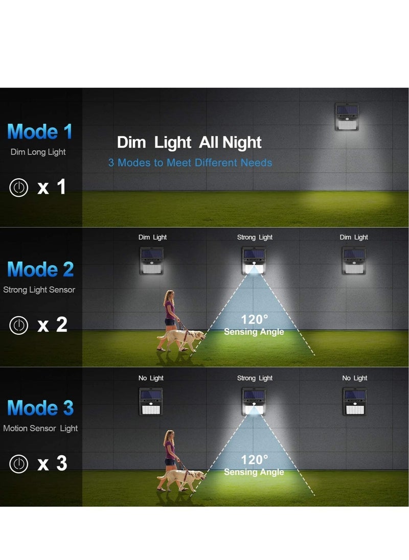 Generic Solar Lights Outdoor [6 Pack/3 Working Mode], Solar Security Lights Solar Motion Sensor Lights Wireless IP 65 Waterproof Outdoor Lights for Garden Fence Patio Garage (42 LED) - Image 3
