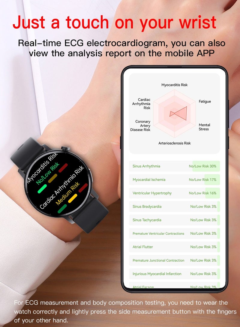 AL RAID F67Pro Smartwatch with Bluetooth Calling,  - ECG, Blood Oxygen, 150 Sports Modes, IP67 Waterproof, 7-Day Battery, Bluetooth 5.3 Waterproof Fitness Tracker for Men Women - Image 3