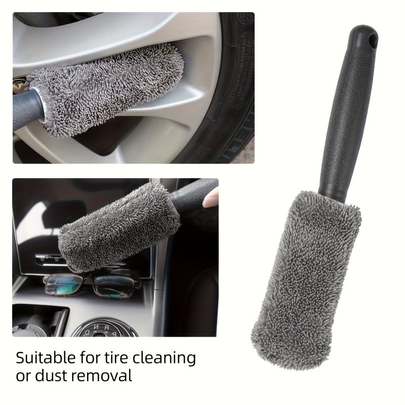 11 Pcs Car Cleaning Kit Microfiber Detailing Glove Tire Brush Scratch Removal Pad Sponge Interior Exterior Auto Maintenance Set PVC Bag - Image 3
