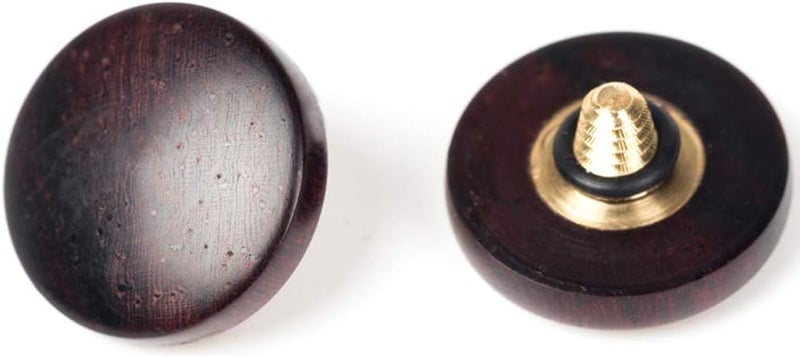 VKO Wood Soft Shutter Release Button,Delicate Camera Shutter Button 12mm Convex Surface Purple Black 1 PCS (Wood Grain Random) - Image 1