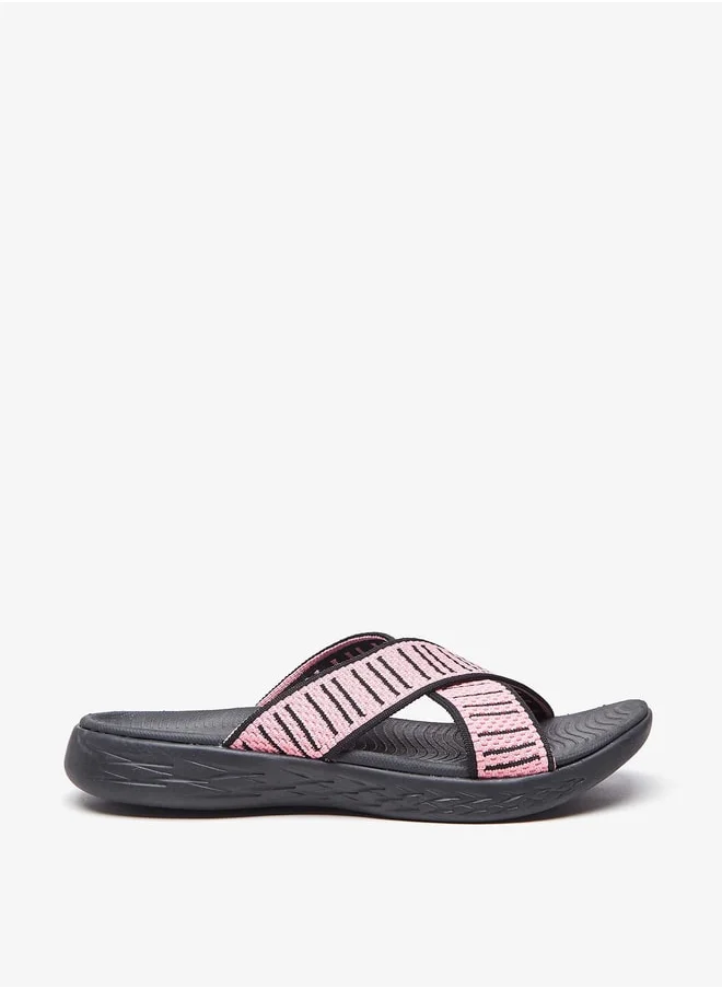 كابا Women's Cross Strap Slip-On Sandals