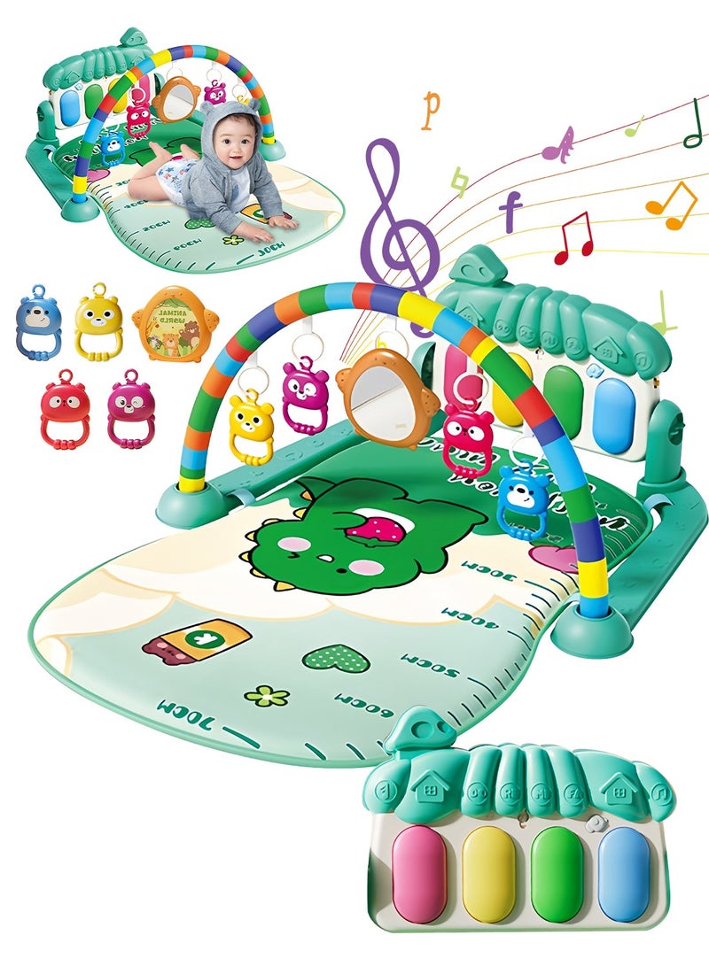 ما بيبي سجادة لعب للأطفال، صالة ألعاب رياضية، مركز أنشطة موسيقية، صالة ألعاب بيانو للركل واللعب، سجادات وقت الاستلقاء على البطن للأطفال حديثي الولادة والرضع والأطفال الصغار والأولاد والبنات - Image 1