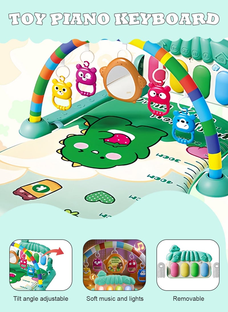 ما بيبي سجادة لعب للأطفال، صالة ألعاب رياضية، مركز أنشطة موسيقية، صالة ألعاب بيانو للركل واللعب، سجادات وقت الاستلقاء على البطن للأطفال حديثي الولادة والرضع والأطفال الصغار والأولاد والبنات - Image 2