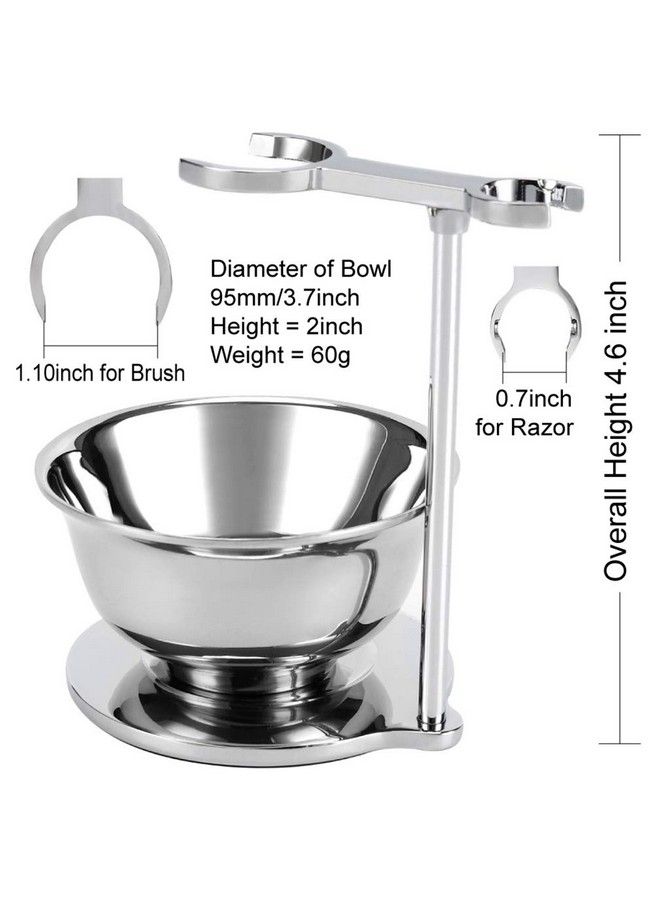 SANWA Deluxe Shaving Kit For Menstainless Steel Shaving Razor&Brush Stand Holder Soap Bowl Shave Brush Kitboyfriend Husband Dad Birthday Fathers Day For Him - Image 3