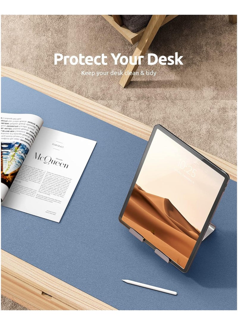 Leather Desk Pad Protector, Office Desk Mat, Large Mouse Pad, Non-Slip PU Leather Desk Blotter, Laptop Desk Pad, Waterproof Desk Writing Pad for Office and Home - Image 2
