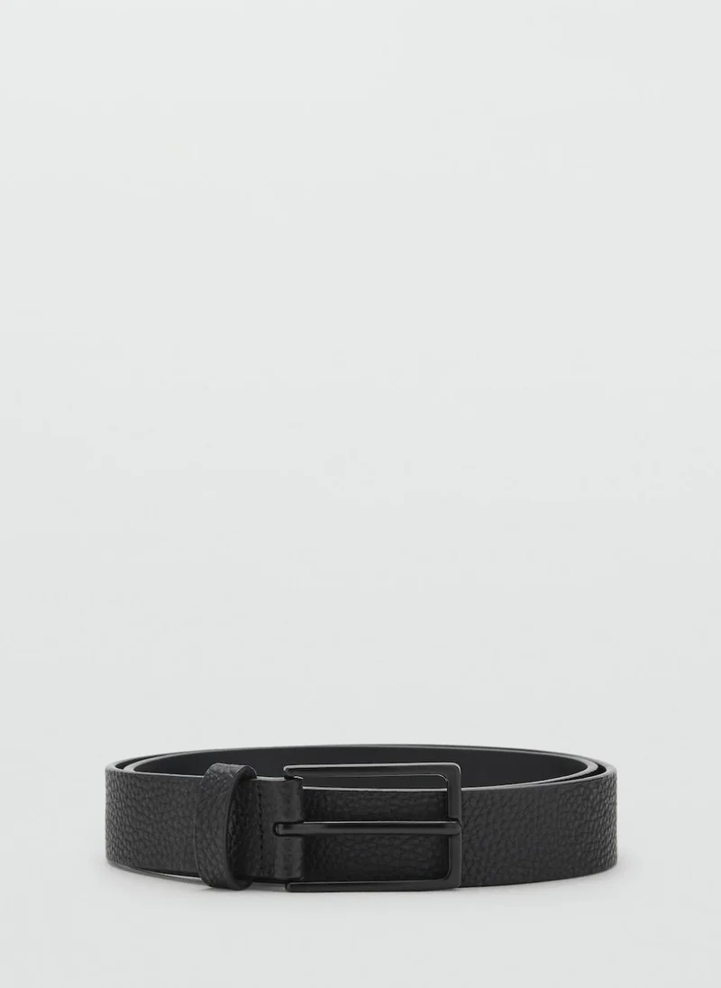 Mango Man Pebbled Leather Belt