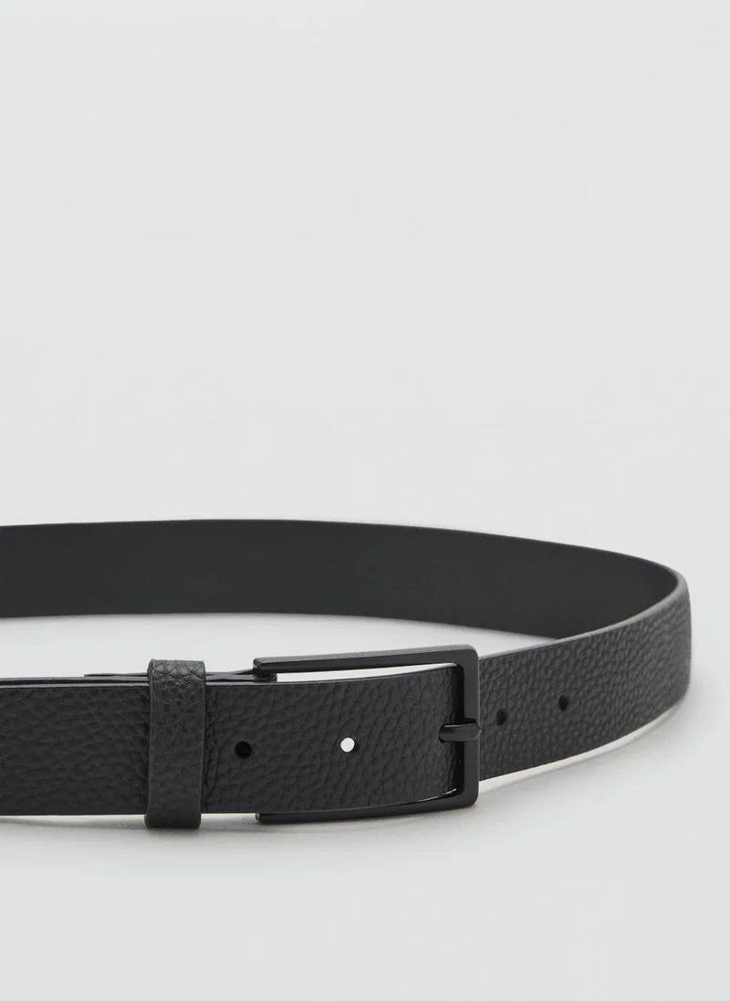 Mango Man Pebbled Leather Belt