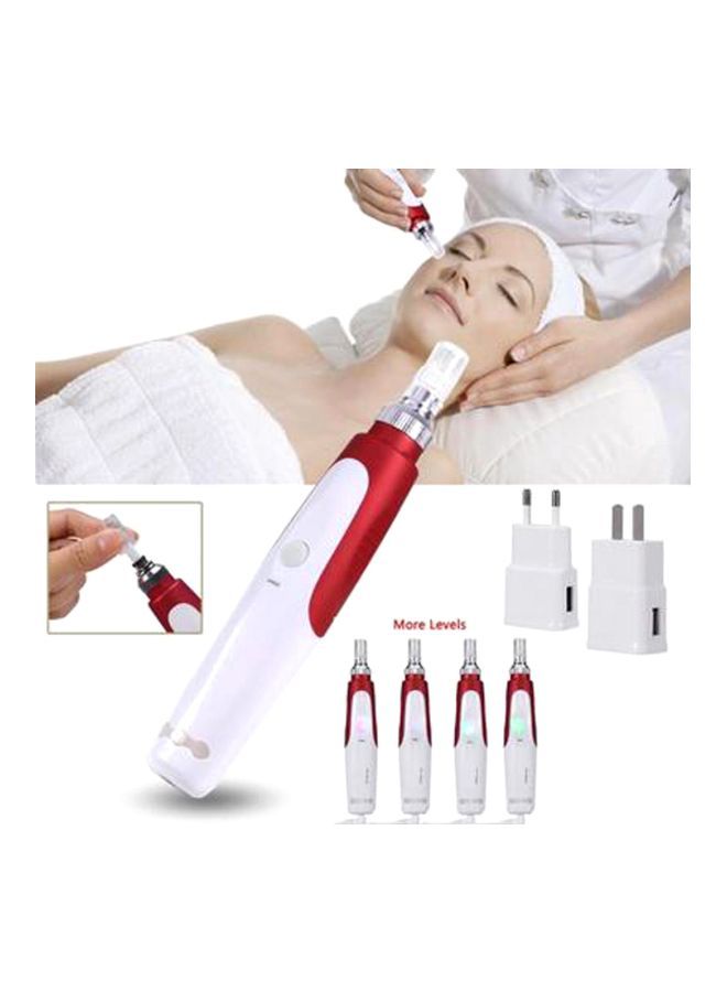 NIBEMINENT Electric Micro Needle Derma Pen Red/White/Silver 15centimeter - Image 5