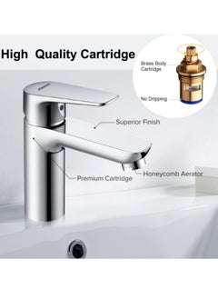 Jomoo Bathroom Sink Faucet, Single Cold Basin Tap, Stylish Chrome Finish with Durable Design Wash Basin Taps  - Image 3