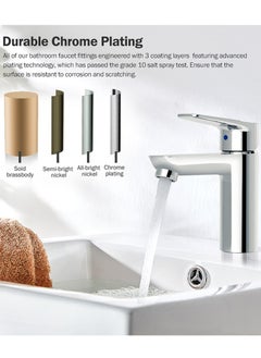 Jomoo Bathroom Sink Faucet, Single Cold Basin Tap, Stylish Chrome Finish with Durable Design Wash Basin Taps  - Image 5