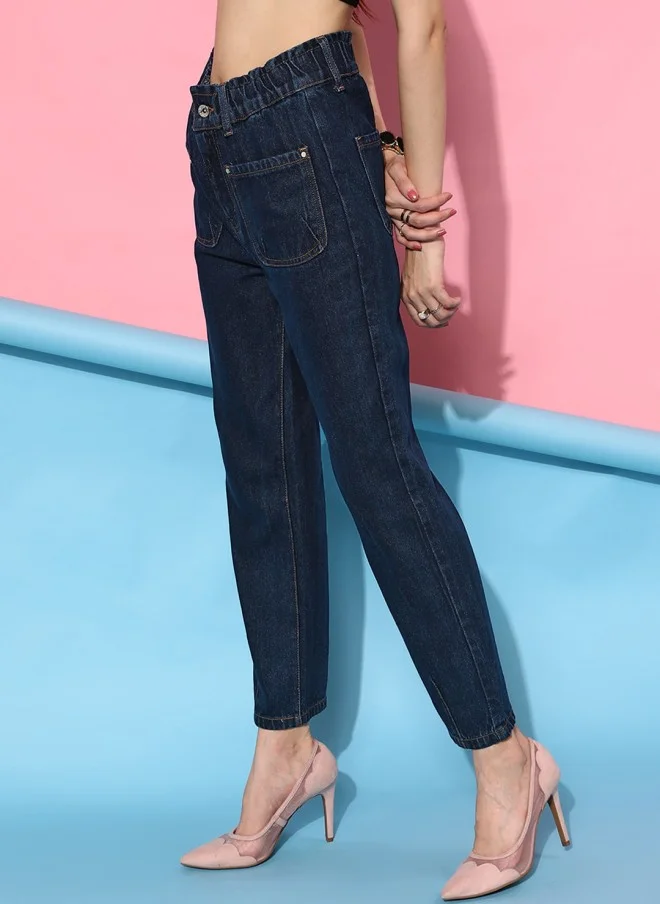 STREET 9 Blue Tapered Fit Jeans for Women