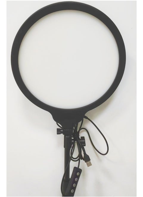 LED Panel Light Full Screen Photography Light Fill Light No Shadow Professional Live Light CE FCC Net Red Light Full Screen-Light Source Color:10 Inch Round USB