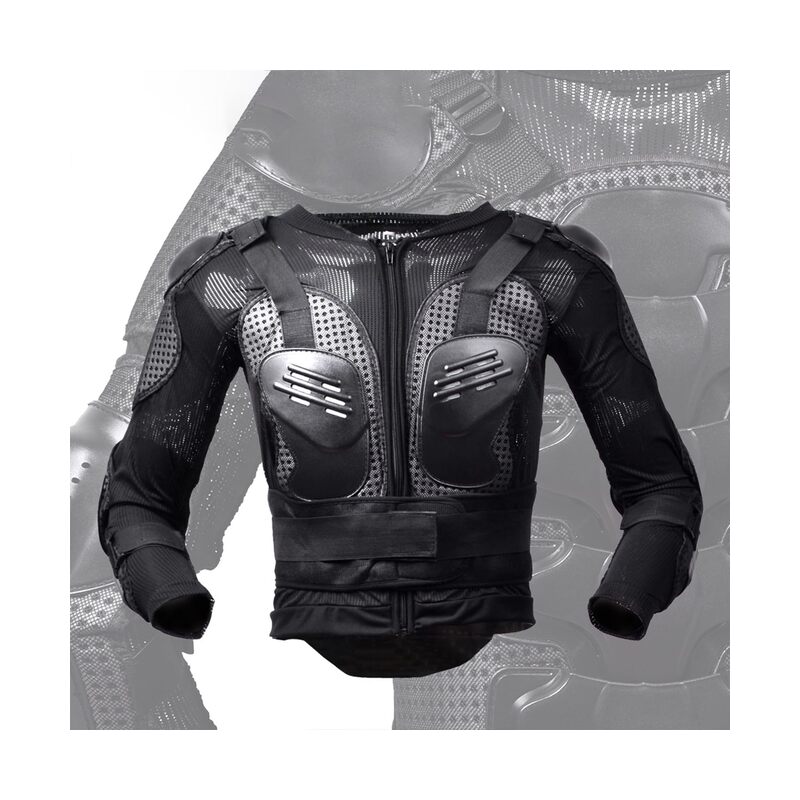 واقي صدر وعمود فقري للدراجات النارية، سترة واقية للجسم، واقيات للمرفقين والركبتين والساقين، طقم واقيات للجسم بالكامل للدراجات النارية (المقاس: أسود - كبير جدًا) 0.8 كجم، 50 × 30 × 8 سم - Image 5