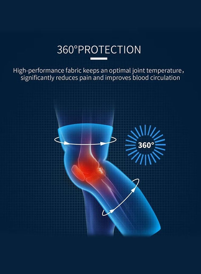 Happy D Leg Compression Sleeve Full Leg 2 Pack Long Knee Brace for Men Women Knee Support Protector for Running,Weightlifting, Workout and other Sport - Image 4