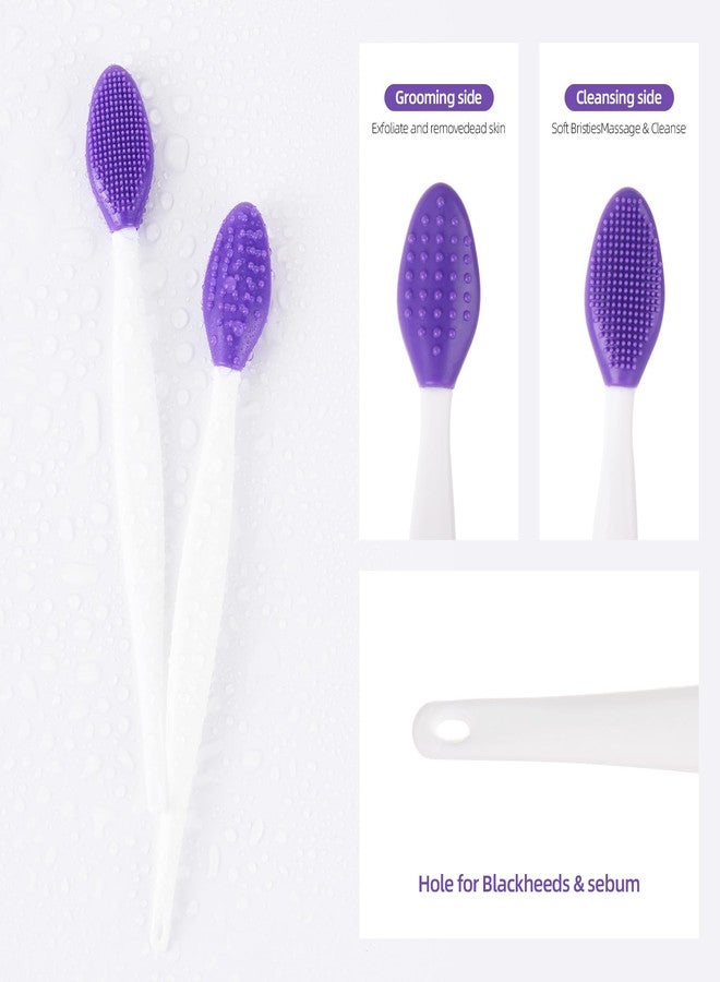 Tbestmax 48 Pack Lip Scrub Brush, Silicone Double Sided Lip Exfoliator Brush for Men Women Lip Lightening for Dark Lips - 6 Colors - Image 3