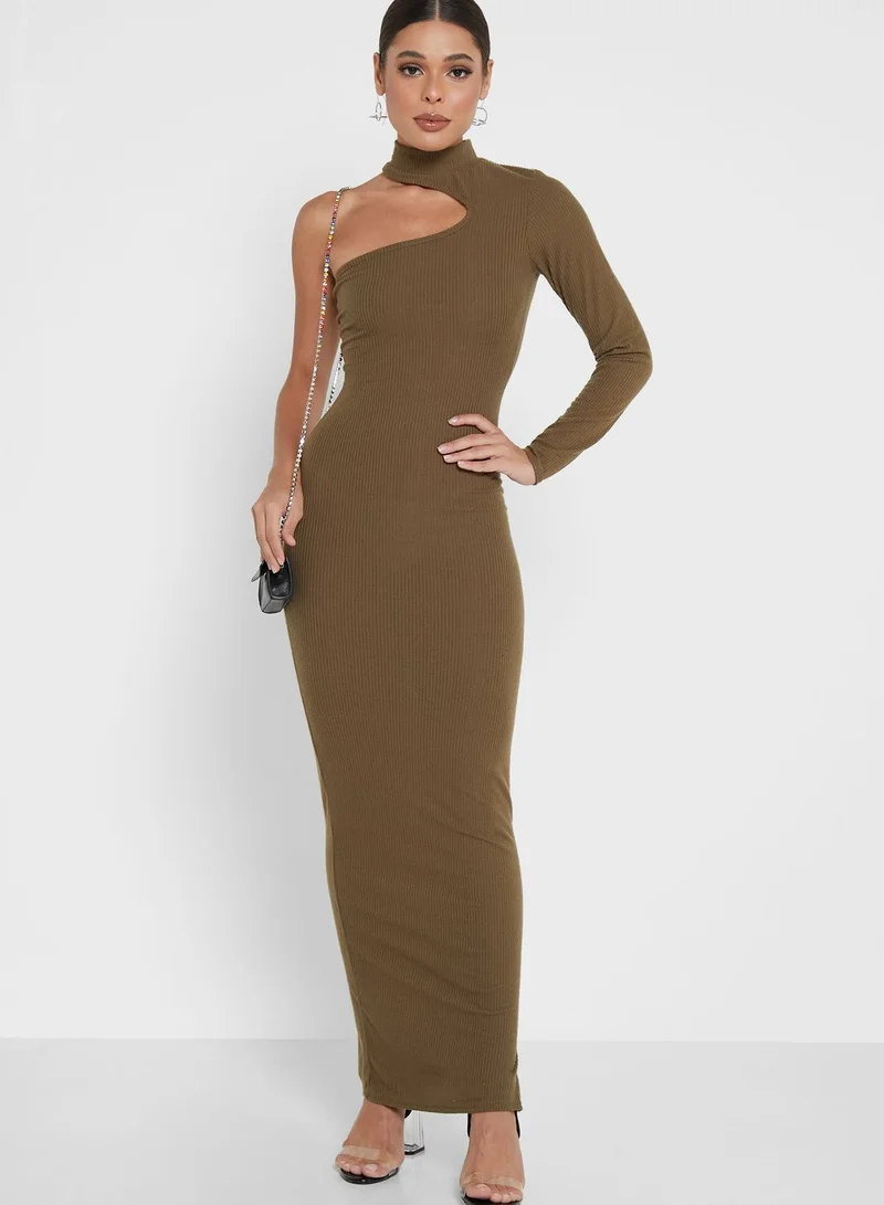 Missguided High Neck Cut Out Detail Bodycon Dress for Women | Best Price UAE