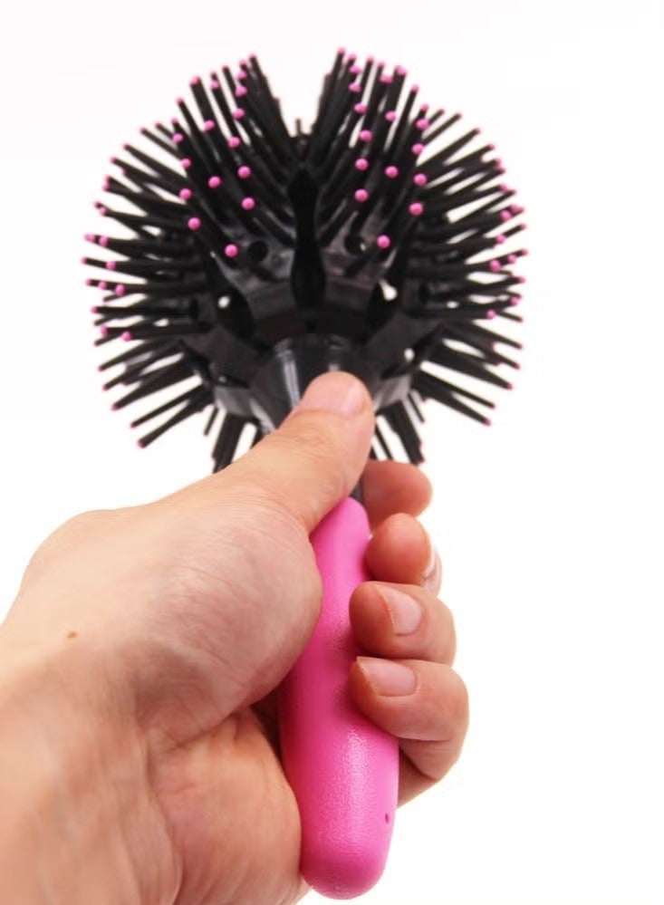 New 3D Hairdressing Comb Japanese and Korean Spherical Curling Comb Air Styling Comb Eight-Claw Spherical - Image 3