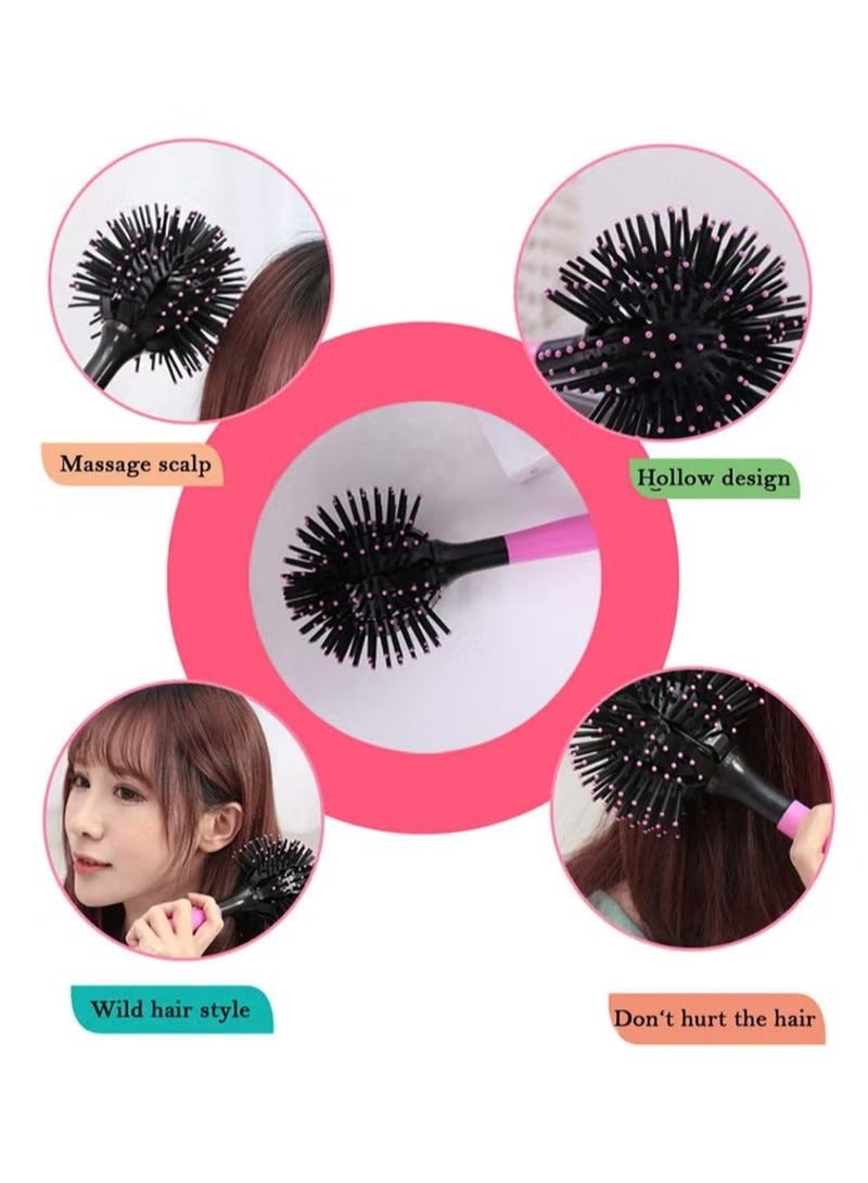 New 3D Hairdressing Comb Japanese and Korean Spherical Curling Comb Air Styling Comb Eight-Claw Spherical - Image 5