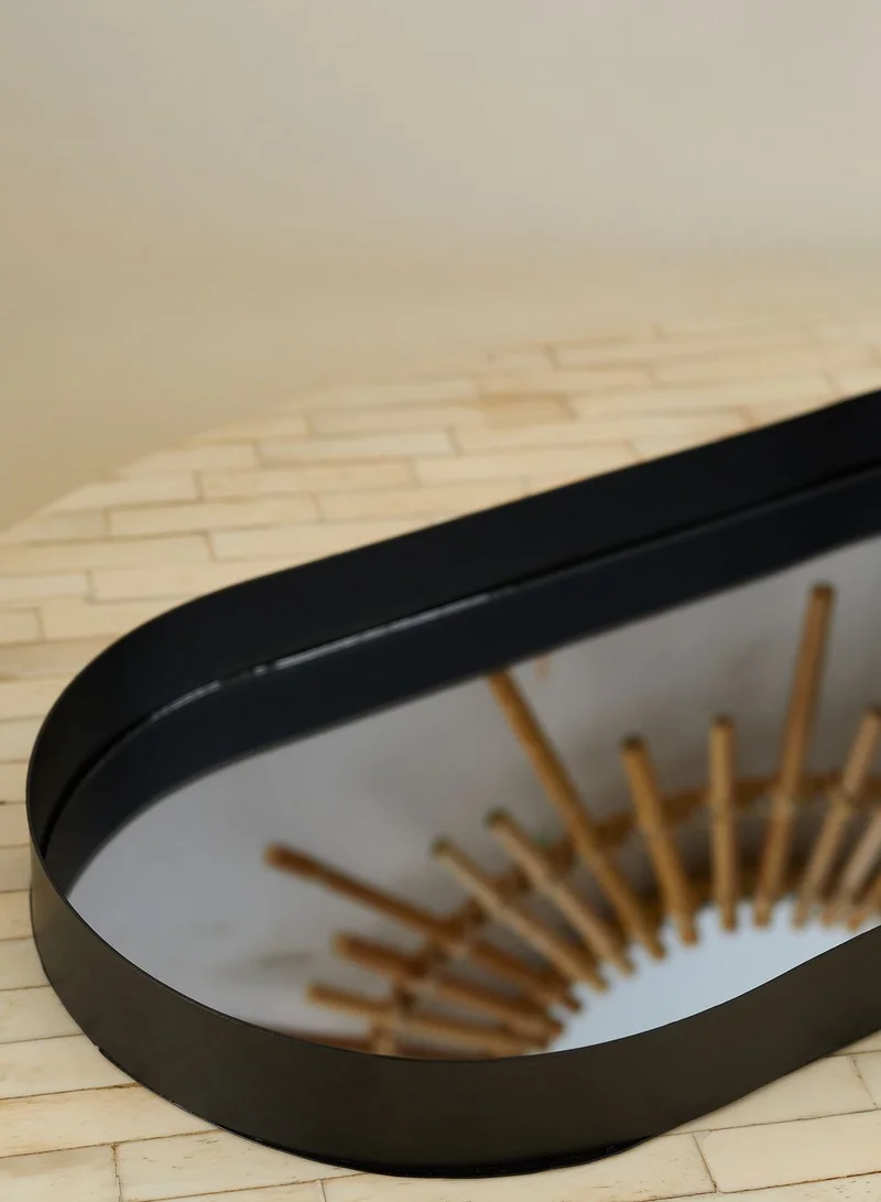 present time Mirage Oval Smokey Mirror Display Tray