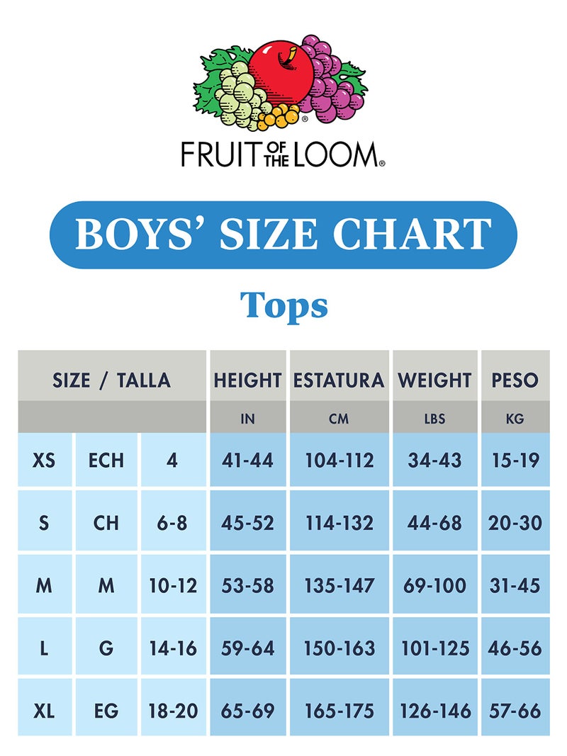 Fruit of the Loom Boys' Cotton Tank Top Undershirt (Multipack), Boys - 5 Pack - White, Small - Image 3