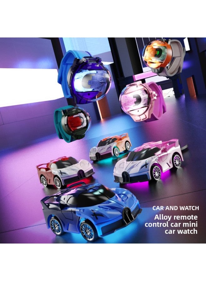 Loquat Cross Border Alloy Watch Remote Control Car Charging Electric Mini Car Children's Toy Girl Boyfriend Gift-Color:Alloy Light (blue) Mustang GT - Image 3