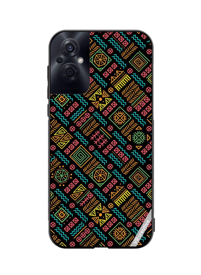 VR CREATIVE Protective Case Cover For Oppo Reno8 Z Mayan Patchwork Design Multicolour - Image 1