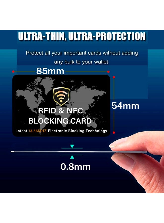 SaiTech IT Rfid Blocking Card Nfc Contactless Debit/Credit Card Atm Passport Protector Ideal For Men & Women Slim With World Map Design Perfectly Fit In Wallet (5 Pcs Black Worldmap)  - Image 2