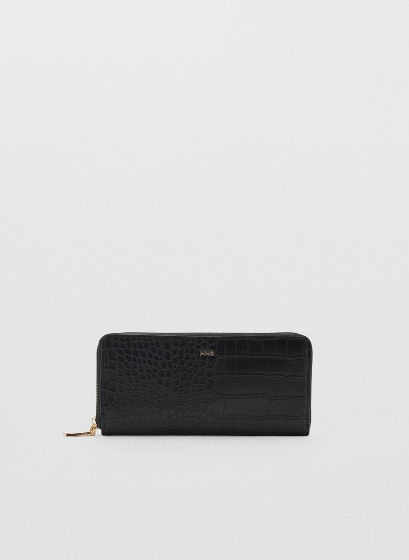 MANGO Casual Croc-Effect Wallet  - Image 1